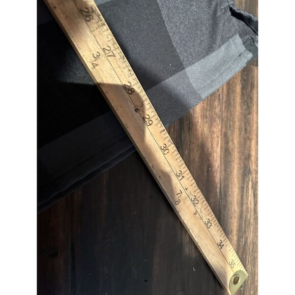 Lululemon Mens Large Masons Peak Flannel Black Gray Button Up Shirt - Picture 5 of 6